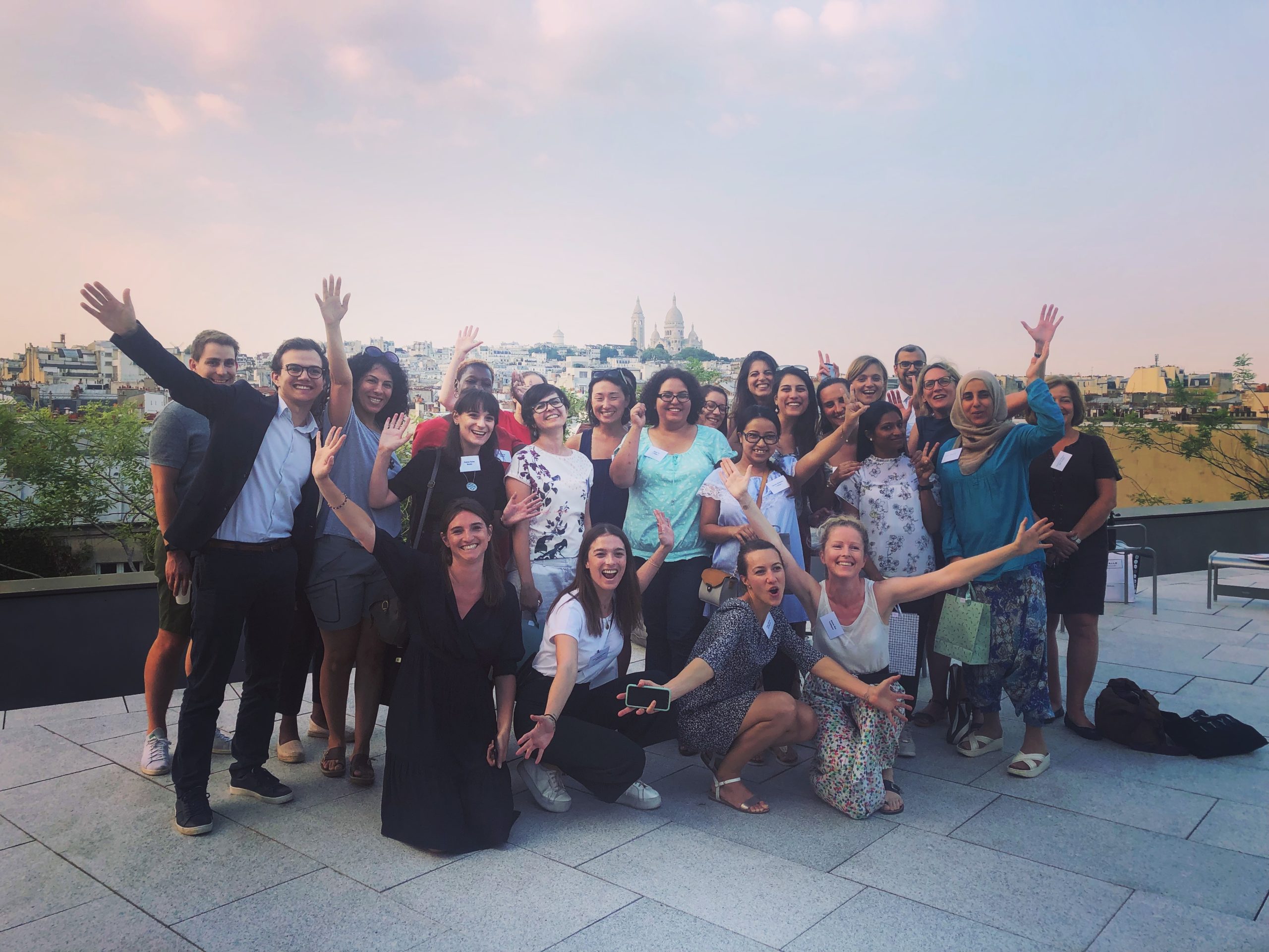 First batch ever of fellows together with volunteers from Techfugees France, in Paris, 2018